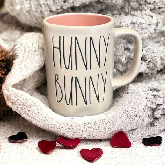 NEW Rae Dunn HUNNY BUNNY Large White/Pink Mug - Picture 6 of 6